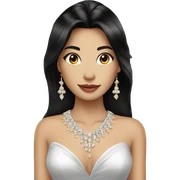 elegant jewelry on black-haired girl sticker