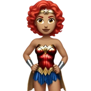 Wonder Woman with red hair sticker