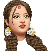 girl with braided flower hairstyle sticker