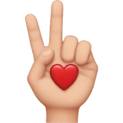 Heart finger sticker