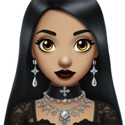 Gothic girl sticker