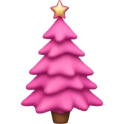 pink Christmas tree  sticker