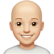 bald boy smiling portrait sticker