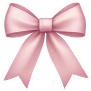 light pink ribbon bow sticker