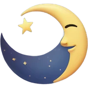 Crescent moon sticker