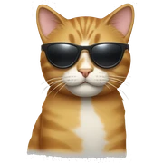 Cat with sunglasses sticker