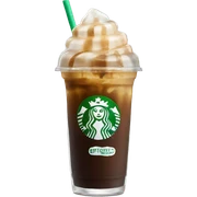 Starbuck ice coffee with ice cubes sticker