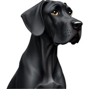 Black Great Dane sticker