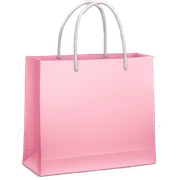 Light pink shopping bag sticker