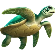 Happy sea turtle sticker