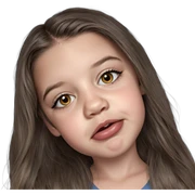 realistic portrait of girl sticker