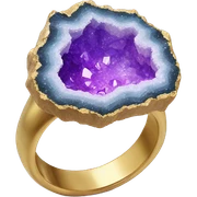 crystal geode ring sticker