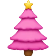 pink christmas tree sticker