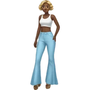 Light blue flare pants sticker
