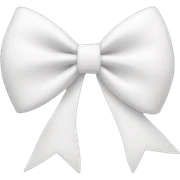 White bow with a heart in the side  sticker