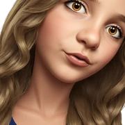 realistic portrait of girl sticker