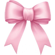 light pink ribbon bow sticker