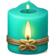 Turquoise coloured candle sticker