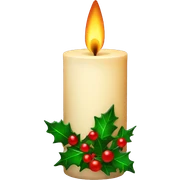 christmas candle sticker