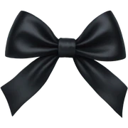 Black satin bow sticker