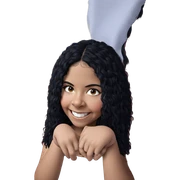 smiling girl with black hair sticker
