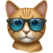 Cat with sunglasses sticker