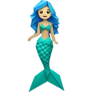 origami mermaid sticker