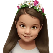 smiling girl with flower crown sticker