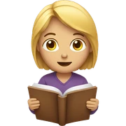 person reading sticker