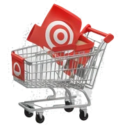 All Red Target shopping cart sticker