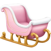 light pink sleigh sticker