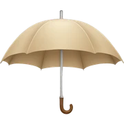 beige umbrella sticker