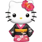 Hello kitty with kimono sticker