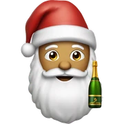 Santa champagne sticker
