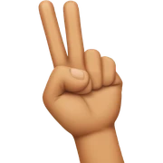 Finger guns tan hands  sticker