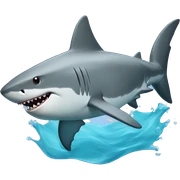 shark in water sticker