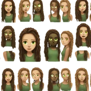 Effy Stonem, portrait, caramel dread-locks, green eyes  sticker