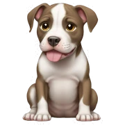 Pitbull puppy sticker