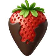 Chocolate covered strawberry sticker