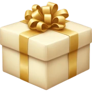 Cream colored gift sticker