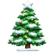 christmas tree with snow sticker
