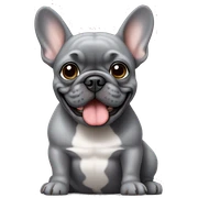 Grey French bulldog  sticker