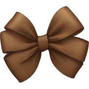 Brown bow sticker