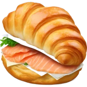 Croissant with salmon sticker