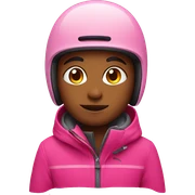 ski pink sticker
