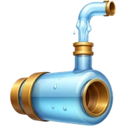 A pipe filled with water sticker