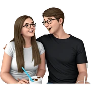 couple enjoying a drink sticker