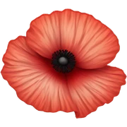Poppy flower sticker