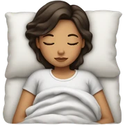 Brunette girl sleeping sticker