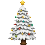 white christmas tree sticker
